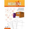 Megastar, Etichette bianche multiuso 37x14mm, Laser e Inkjet, 100 ff, (LP4MS-3714)