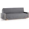 textil-home Textilhome Copridivano 3 Posti con Braccioli Adele - Copri Divano Trapuntato Reversibile Universale Gray | Savadivano Antigraffio per Gatti, Antimacchia