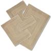 Casatessile CASA TESSILE Torino Set 3 tappeti Bagno in Spugna, 1 cm 60X90 + 2 Girowater cm 60x45 - Beige