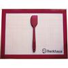 Backhaus Tappetino da Forno Antiaderente in Silicone con Spatola da Backhaus®, Carta da Forno Riutilizzabile di Grado Professionale, 30x40cm | Rosso