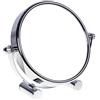 HIMRY® Doppio Specchio cosmetico/Specchio da Trucco, 360 ° drehbar. zweiseitig: Normale e 7 - Ingrandimento. Stand Specchio, Specchio da Barba, Bagno Spiegel. Cromato, KXD3104 - 7 X
