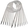 YXHZVON 8 Pezzi Ferri Circolari in Acciaio Inossidabile, Ferri da Maglia per Maglioni Ferri da Maglia 80cm Ferri Uncinetto a Doppia per Progetto Di Tessitura(2/2,5/3/4/5/6/7/8 mm)