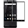 Toshion - Pellicola protettiva per BlackBerry Keyone, copertura completa, in vetro temperato, durezza 9H, per BlackBerry Keyone, con anti-impronte digitali, senza bolle (nero)