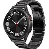 SUNDAREE 20MM Cinturino Compatibile con Samsung Galaxy 7 FE 6 5 4 44MM 40MM/6 4 Classic 47MM 46MM 43MM 42MM/5 Pro 45MM LTE/Active 2,Nero Uomo Acciaio Metallo Orologio Intelligente Ricambio Bracciale