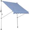 Outsunny Tenda da Sole da Esterno 2x1.5m a Rullo con Manovella, Altezza e Angolazione Regolabile, Blu
