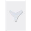 Tezenis Slip Brasiliano Sgambato Taglio Vivo In Microfibra Donna Bianco