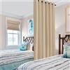 PONY DANCE Tenda Oscurante da Interno Tende Termiche Isolanti con Anelli Curtain Moderne Camera da Letto Divisorie per Armadio Aperto 1 Pezzo L 200 x A 245 cm, Beige