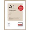 DEHA Design cornice per foto, 59,4 x 84,1 cm (A1), legno, Rovere, cornice per posterper appenderein formato verticale e orizzontale, vetro sintetico, Fontana