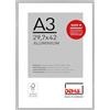 DEHA Design cornice per foto, 29,7 x 42 cm (A3), alluminio, Struttura Argento Opaco, cornice per posterper appenderein formato verticale e orizzontale, vetro sintetico, Tribeca