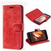 Mulbess Custodia per Huawei P10, Cover Cellulare, Tasca Slot Carta, Supporto Stand, Magnetica Chiusura, Vintage Vino Rosso
