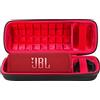 co2CREA Duro Custodia Viaggio Caso Copertina per JBL Flip 6/JBL Flip 5 Speaker Bluetooth Portatile(solo scatola) (Nero + Rosso)