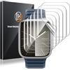 LK 6 Pezzi Pellicola per Apple Watch Series 9/8/7 41mm e Apple Wtach Series SE 2/6/SE/5 40mm Protettiva, Sensibile al Tatto,Senza Bolle, HD Trasparente TPU Pellicola Protettivo con Kit D'Installazione