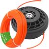Zeqeey Sostituzione Testina Trimmer Decespugliatore Ricambio Universale Bobine & 2,4 mm x 15m Filo di Ricambio per Decespugliatori