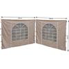 QUICK STAR Quick-Star 2 pareti Laterali con Finestra in PVC 300 x 195 cm per Gazebo Sahara 3 x 3 m Parete Laterale Sabbia