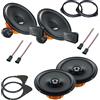 Superauto hi-fi Kit 6 Casse Compatibile con Fiat 500 dal 2008 Con Adattatori E Supporti Altoparlanti Hertz ANTERIORE e POSTERIORE dsk 165.3 DCX 165