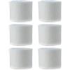 ANCLLO 6 rotoli di carta crespa da 4,5 cm x 25 m, stelle filanti per feste, decorazioni da appendere per sfondo per compleanno, matrimonio e decorazioni per festival, bianco