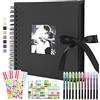 Vienrose Album Fotografico fai da te 30 x 30 cm Spirale Scrapbooking Album 40 fogli 80 Pagine Nere Scrapbook Personalizzabile Regali Nozze Natale San Valentino Regalo di Anniversario Compleanno