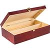 Creative Deco Scatola in Legno per Vino da Decorare Rossa | Cassetta Legno Porta Bottiglie Regalo da 2 Bottiglie da 0,7l | 35 x 20 x 10 cm (+/- 1 cm) | Cassetta Vintage con Coperchio e Serratura
