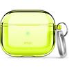 elago Custodia Trasparente con Portachiavi Compatibile con AirPods 3 Cover, Nastro in Gel Incluso, Ingiallimento Ridotto, Protezione Trasparente, Supporta la Ricarica Wireless (Neon Giallo)