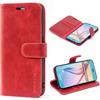 Mulbess Cover per Samsung Galaxy S6 - Custodia Flip in Pelle Portafoglio - Vino Rosso