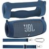 co2CREA Custodia in silicone per JBL Charge 5 Speaker Bluetooth Portatile（Altoparlante non incluso）(blu navy)(solo scatola,Case Only)