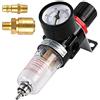 MeYuxg Regolatore di Pressione per Compressore 1/4, Filtro Compressore Aria, Filtrare L'umidità, Pulire e Asciugare l'aria, Proteggere gli Strumenti ad Aria Compressa e i Dispositivi Pneumatici