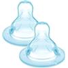 MAM Tettarella Anti-Goccia (Set da 2), Tettarella MAM piatta e simmetrica in morbido Silicone SkinSoft, Kit da 2 accessori neonato 4+ mesi per l'allattamento con latte materno e in latte polvere