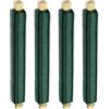 ECENCE Set da 4 Filo di Ferro zincato, 35m x 0,65mm - Filo di Ferro Modellabile - Filo da Giardino Avvolgente su Bobina in Legno per Piante e Fiori - Colore: Verde