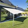 Sunnylaxx 3x4m Crema Tenda a Vela Rettangolare, Impermeabile Vele Parasole Protezione UV 95% per Esterno, Giardino e Terrazza, Piscina