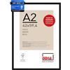 DEHA Design cornice per foto, 42 x 59,4 cm (A2), legno, Nero, cornice per posterper appenderein formato verticale e orizzontale, vetro sintetico, Fontana