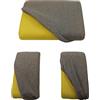 ergositting Set Fodere Elasticizzate Colore Corda per Sedia Ergonomica - 3 Pezzi (Sedile + 2 Poggiaginocchia)