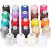 New brothread 24 Colori di Base Multiuso Filo di cotone mercerizzato al 100% 30WT (50S/3) 600M per quilting, cucito e ricamo