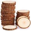 Fuyit Dischi Legno Senza Buco Diametro 7-8cm 30 Pz Naturale da Decorare Natale Segnaposto Fai da Te Adatti per Pirografo, Intagliare, Disegnare