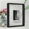 Afuly Cornice Foto 13X18 Floating fino a 20X25 Nero Legno Doppio Glass Desktop o Parete Moderno Regalo