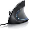 CSL-Computer CSL - Mouse Verticale USB per Windows Linux e Mac, 6 Tasti, 3 Velocitá del puntatore selezionabili con Pulsante, 1000 a 1600dpi, Ottico Liscio al Tatto Mouse per Tunnel Carpale - Windows 8 8.1 10 11