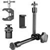 ZTOWOTO 10 Inch Magic Arm with Super Crab Clamp,Adjustable Bras Magique with 1/4-3/8 Threaded for Monitor/Webcam/Light/Microphone
