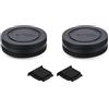 PROfezzion 2 Pezzi Kit E Mount Tappo Corpo Macchina e Tappo Posteriore Obiettivo per Sony A6700 A6600 A6500 A6400 A6300 A6100 A6000 ZV-E10 ZV-E1 A7 A7II A7III A7IV A7V A7R A7RII A7RIII A7RIV A7RV A7S A7C A7CR