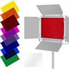 Neewer Pacco di 8 Filtri di Colore d'Illuminazione Filtri di Correzione di Colori Trasparenti in 8 Colori per Neewer 660 video LED, 6.57 x 8.54 pollici