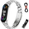 BDIG Cinturino Compatibile per Xiaomi Mi Band 5/6 Cinturini Metallo in Acciaio Inossidabile Bracciale di Ricambio Braccialetto da Polso Sostitutivo Wristband Cinturini Mi Band 5/Mi Band 6