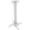 deleyCON Supporto per Videoproiettore Universale da Soffitto Inclinabile di +/- 15° Girevole a 360° Portata 13,5Kg Regolabile in Altezza da 545mm a 900mm - Bianco