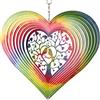 CIM Girandola in Metallo - Rainbow Lovebirds Ø200mm - girandola Leggera con Colori Brillanti - Elementi di Sospensione in Dotazione - graziosa Decorazione per Ambienti, Finestra e Giardino