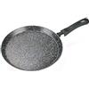 Alluflon Tradizione Italia Crepiera, Rivestimento Ardesia Antiaderente e Antigraffio per Crepes e Pancakes, Lavabile in Lavastoviglie, 22cm