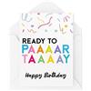 Tongue in Peach Biglietti di compleanno divertenti | Ready to Paaartaaay Card | For Her Him Celebration Novelty Party Teen Friend Colleague Cute Banter Fun Silly | CBH670