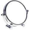 HIMRY® Doppio Specchio cosmetico/Specchio da Trucco, 360 ° drehbar. zweiseitig: Normale e 5 - Ingrandimento. Stand Specchio, Specchio da Barba, Bagno Spiegel. Cromato, KXD3104 - 5 X