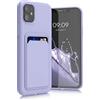 kwmobile Custodia Compatibile con Apple iPhone 11 Cover - Back Case Cellulare con Slot Porta Carte - Morbida in Silicone TPU lavanda