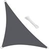 swift Vela Ombreggiante Triangolare 3x3x4,25 m Permeabile Protezione Anti Raggi UV Tenda a Vela, Telo Tenda da Sole a Vela per Esterno, Giardino & Gazebo, Antracite