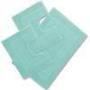 Casatessile CASA TESSILE Torino Set 3 tappeti Bagno in Spugna, 1 cm 60X90 + 2 Girowater cm 60x45 - Verde Acqua