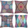 DakTou Confezione da 4 Fodere per Cuscini 40x40cm Mandala Moderni Decorativo Copricuscini Divano Cotone Biancheria Fodera per cuscino Quadrate per Divano Sedia Soggiorno Camera Letto