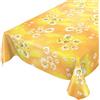 ANRO Tovaglia cerata, motivo camomilla, colore giallo, con fiori, sole, 180 x 140 cm