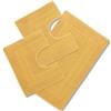 Casatessile CASA TESSILE Torino Set 3 tappeti Bagno in Spugna, 1 cm 60X90 + 2 Girowater cm 60x45 - Giallo